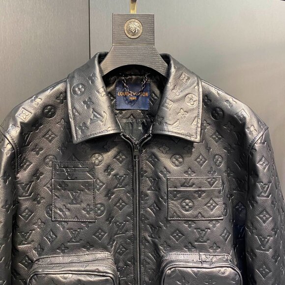 Louis Vuitton Monogram-Embossed Utility Leather Jacket – Black - Picture 5 of 9